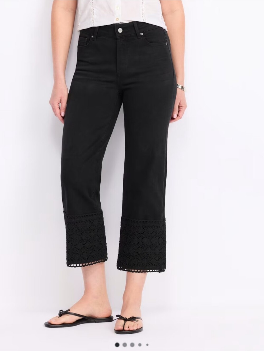 Prosperity Crochet Denim Capri- 10